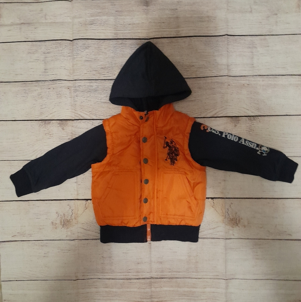 Orange & Blue Jacket Toddler Boy Sz 2T